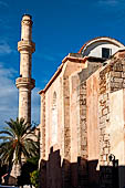 Hania - A minaret (missing its top) adorns the church of yios Niklaos in the Plata 1821.
